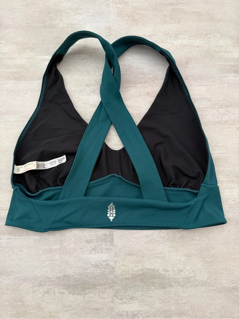 FP Movement x Free People | Cross Back Longline Sports Bra Teal - Size Medium
